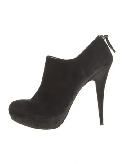 Pre-owned Miu Miu Suede Boots In Black