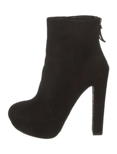 Pre-owned Miu Miu Suede Boots In Black