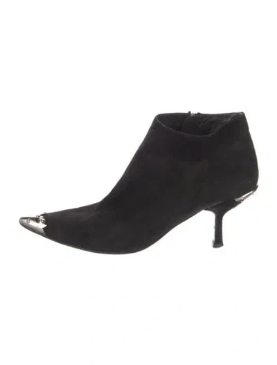 Pre-owned Miu Miu Suede Boots In Black