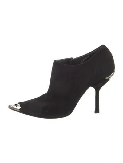 Pre-owned Miu Miu Suede Boots In Black