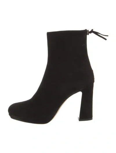 Pre-owned Miu Miu Suede Boots In Black