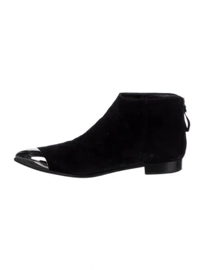 Pre-owned Miu Miu Suede Boots In Black