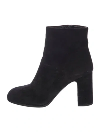 Pre-owned Miu Miu Suede Boots In Black