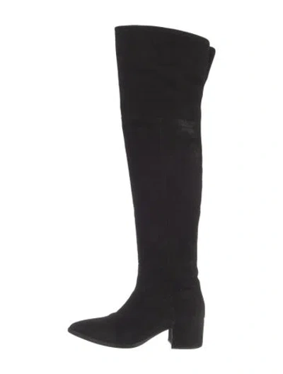 Pre-owned Miu Miu Suede Boots In Black