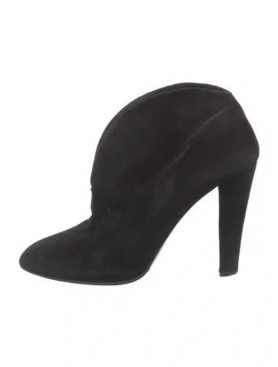 Pre-owned Miu Miu Suede Boots In Black
