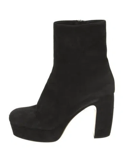 Pre-owned Miu Miu Suede Boots In Black