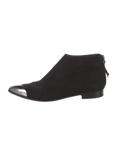 Pre-owned Miu Miu Suede Boots In Black