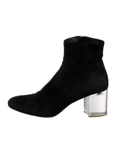Pre-owned Miu Miu Suede Boots In Black