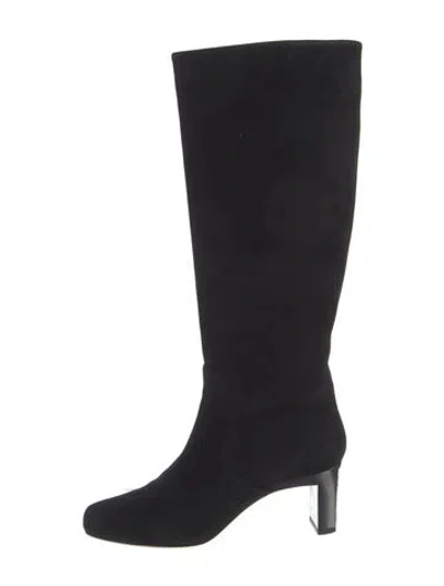 Pre-owned Miu Miu Suede Boots In Black
