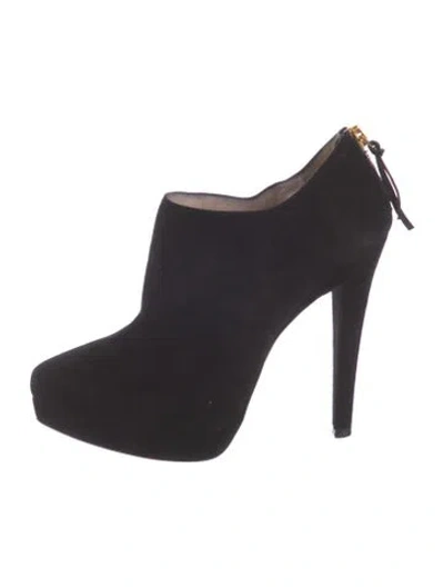 Pre-owned Miu Miu Suede Boots In Black