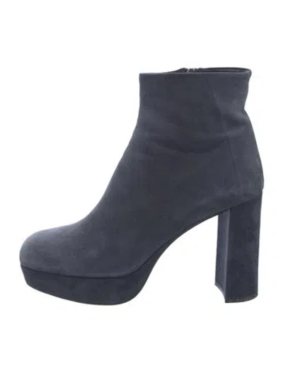 Pre-owned Miu Miu Suede Boots In Blue