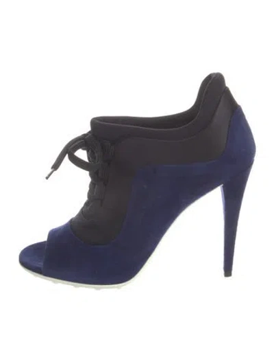 Pre-owned Miu Miu Suede Boots In Blue