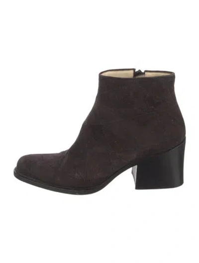 Pre-owned Miu Miu Suede Boots In Brown