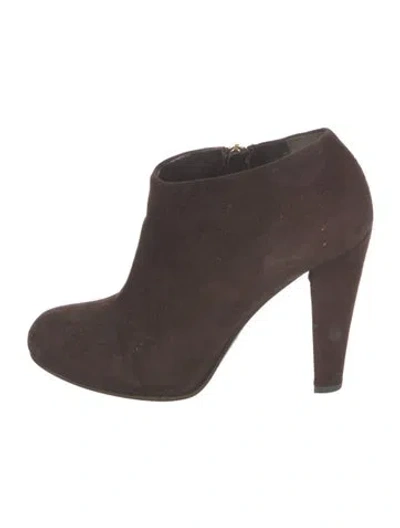 Pre-owned Miu Miu Suede Boots In Brown