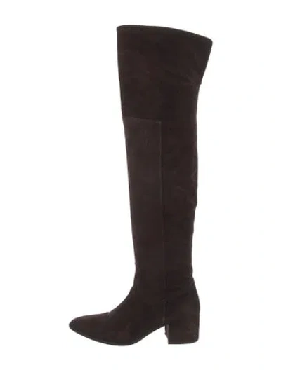 Pre-owned Miu Miu Suede Boots In Brown