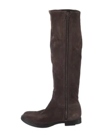 Pre-owned Miu Miu Suede Boots In Brown