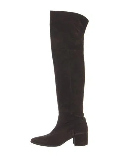 Pre-owned Miu Miu Suede Boots In Brown