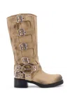 Miu Miu Suede Boots With Laterali Straps