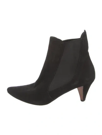 Pre-owned Miu Miu Suede Chelsea Boots In Black