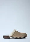 Miu Miu Women Suede Clogs In Black