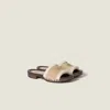 Miu Miu Suede Clog Sandals In Multi