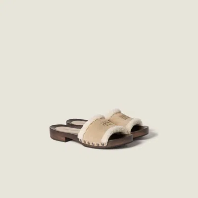 MIU MIU SUEDE CLOGS