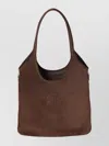 Miu Miu Suede Double Handle Shoulder Bag In Brown