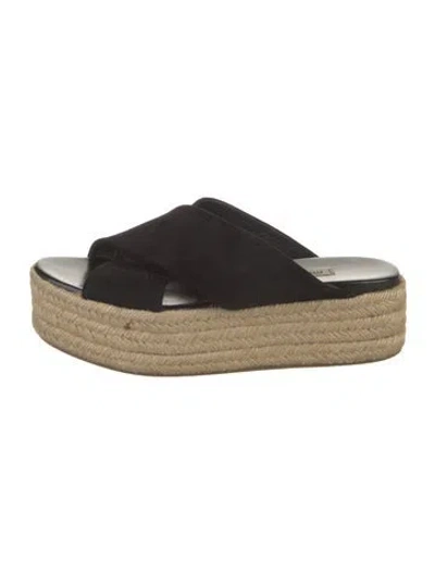 Pre-owned Miu Miu Suede Espadrilles In Black