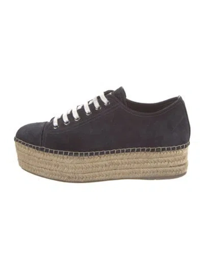Pre-owned Miu Miu Suede Espadrilles In Blue