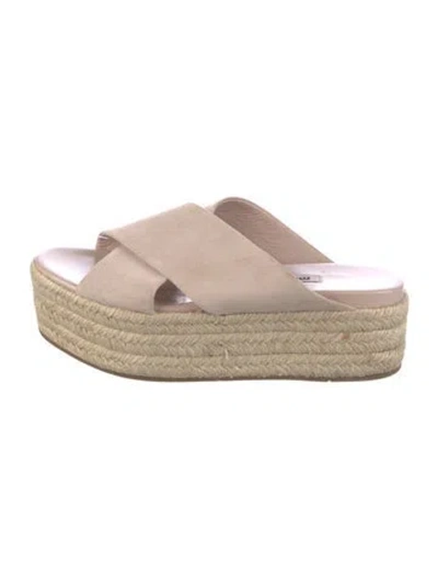 Pre-owned Miu Miu Suede Espadrilles In Pink