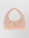 Miu Miu Peach Wander Matelass Shoulder Bag