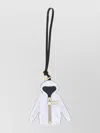 Miu Miu Suede Keyring Jacket Shape Gold-tone Hardware