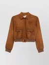 Miu Miu Capi In Pelle Camoscio Cerato In Brown