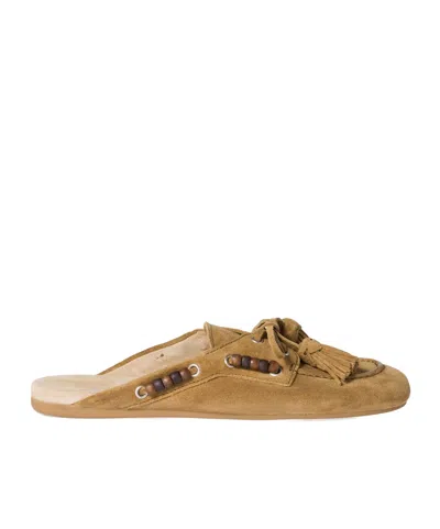 MIU MIU SUEDE LEATHER MULES