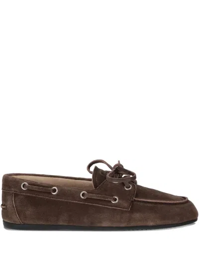 Miu Miu Suede Loafer In Brown