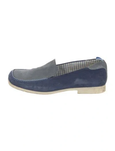 Pre-owned Miu Miu Suede Loafers In Blue