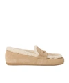 Miu Miu Shearling-lined Suede Driving Shoes In Brown