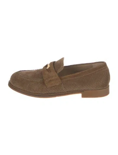 Pre-owned Miu Miu Suede Loafers In Brown