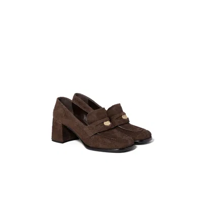 Miu Miu Suede Loafers In Animal Print