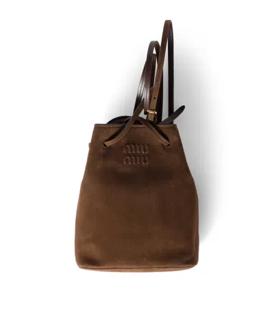 Miu Miu Suede Logo Pouch