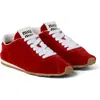 Miu Miu Suede Low Top Sneaker In Scarlatto