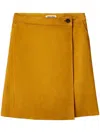 Miu Miu Suede Wraparound Skirt In Brown