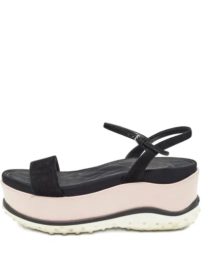 Pre-owned Miu Miu Suede Platform Sandals