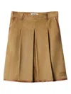 Miu Miu Pleated Suede Skirt