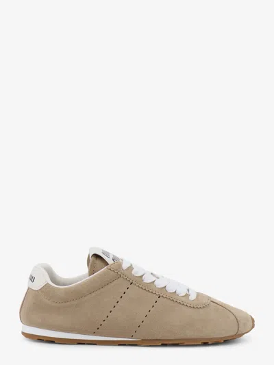 Miu Miu Suede Plume Sneakers In Multi