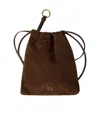 Miu Miu Logo Clutch In Brown