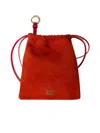 Miu Miu Suede Pouch In Lacca