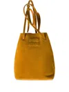 Miu Miu Suede Pouch Shoulder Bag In Whisky