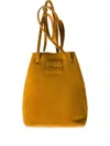 Miu Miu Suede Pouch Shoulder Bag In Yellow