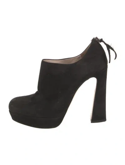 Pre-owned Miu Miu Suede Pumps In Black